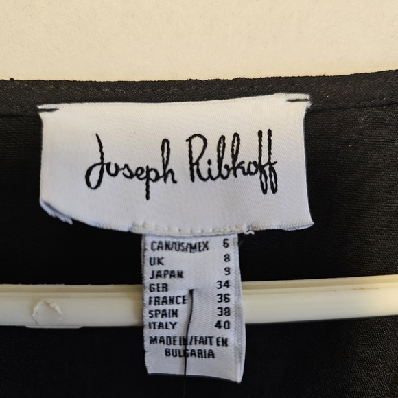 Joseph Ribkoff Black Wrap Top - Picture 4 of 5